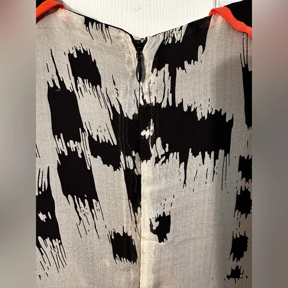 LINE & DOT Anthropologie Retro SILK Sleeveless Maxi Dress L Splash Autumn Spooky - Picture 5 of 12